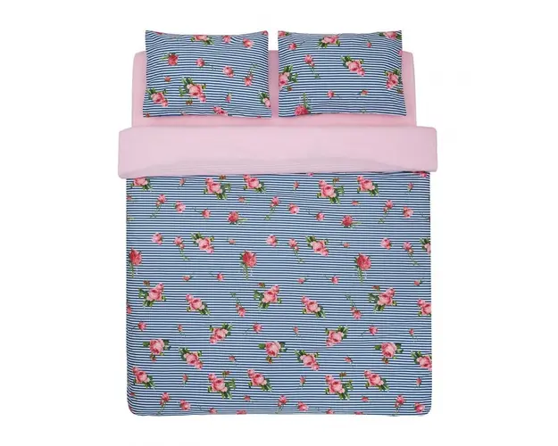 Lenjerie de pat DBL, 100% BBC, 132TC, ROSE