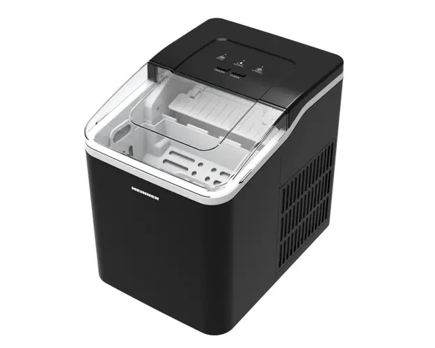 Masina de facut cuburi de gheata Heinner Juneau HIM-120BK, Capacitate 12kg/24h, Capacitate rezervor apa 1.5 l, 120 W, Negru