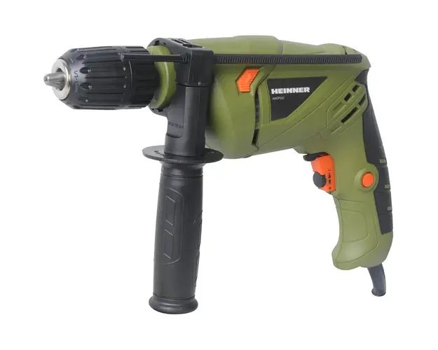 Masina de gaurit si insurubat (bormasina) cu percutie Heinner AMGP020, 500 W, 3000 RPM, 13 mm diametru mandrina, mandrina automata