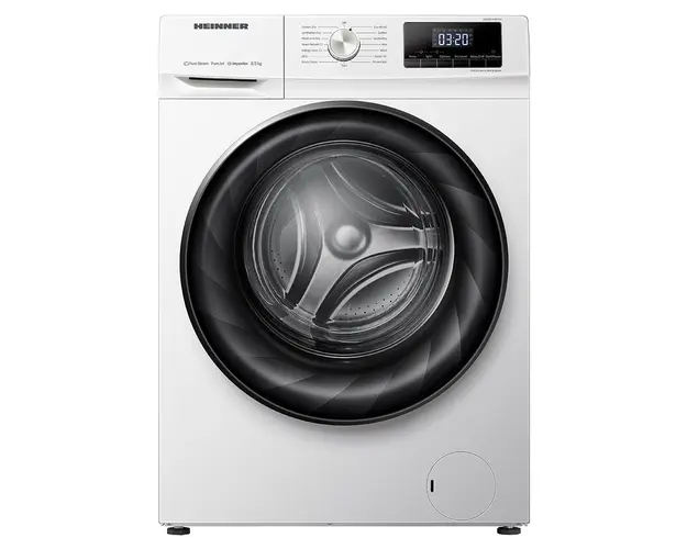 Masina de spalat rufe cu uscator Heinner HWDM-H8514A, 8 kg/ 5 kg, 1400 RPM, Clasa A, Motor inverter Display LED, Blocare acces copii, Alb