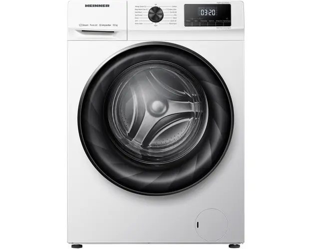 Masina de spalat rufe Heinner HWM-H1014INVA+++, 10 kg, 1400 rpm, Clasa A, Motor Inverter, Display digital, Clatire suplimentara, Alb