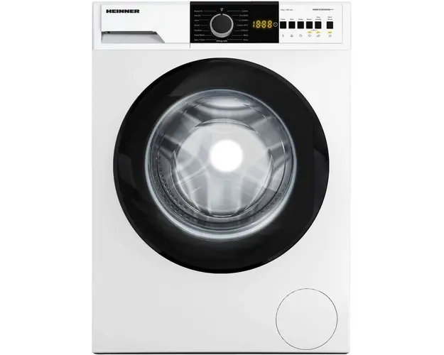 Masina de spalat rufe Heinner HWM-VT2814CHD+++, 8 kg, 1400 rpm, Clasa D, Display digital, Blocare acces copii, Alb