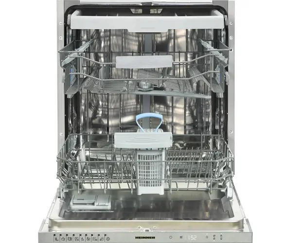 Masina de spalat vase incorporabila Heinner HDW-BI6093TE++, 15 Seturi, 9 programe, Clasa E, Control touch, Half load, Aquastop, 60 cm