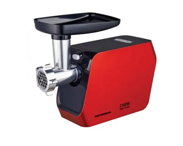 Masina de tocat MG-2100RD, 2100W, Accesoriu rosii, Accesoriu carnati, Cutit inox, Rosu