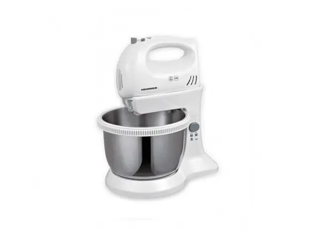 Mixer cu bol Heinner HMBR-300W, Bol inox, 3.4 L, 300W, 5 viteze+Turbo