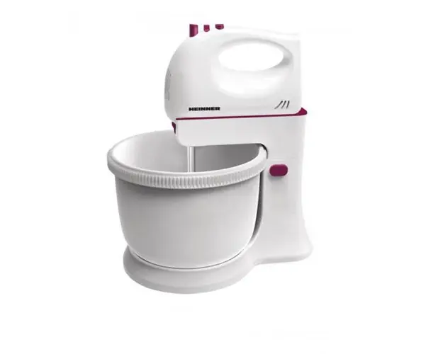 Mixer cu bol HMB-350BG, putere: 300W, 5 viteze+turbo, bol rotativ: 2.5 l
