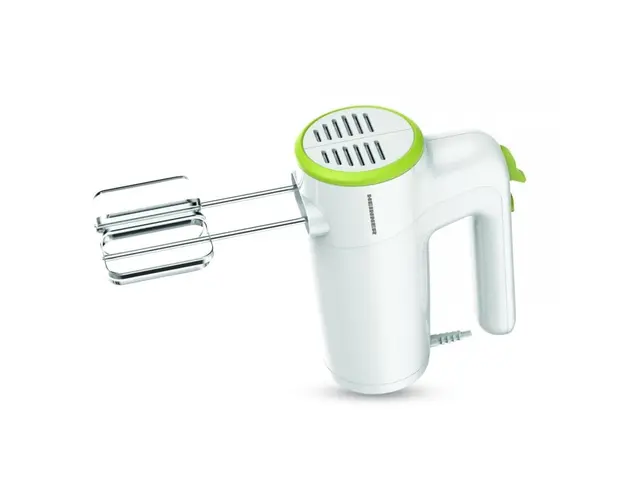 Mixer de mana HEINNER HM-300GR, 300w, 6 viteze+turbo, 2 seturi accesorii inox, alb/verde