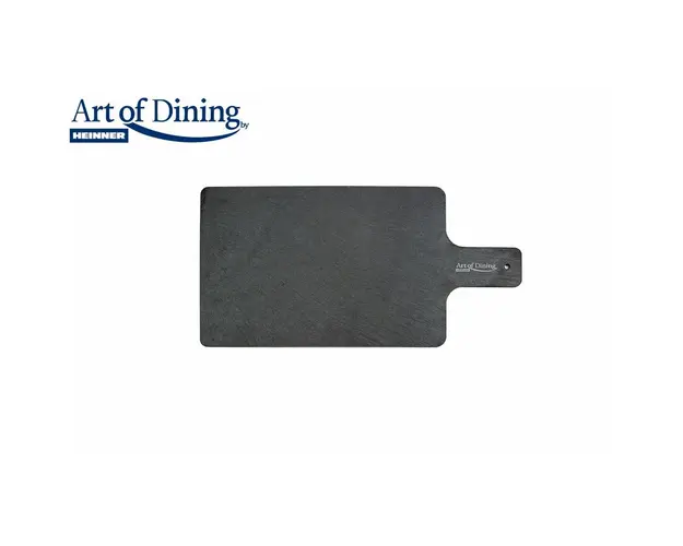 Platou ardezie HR-JT-3819, dreptunghiular, cu maner , 38 x19cm