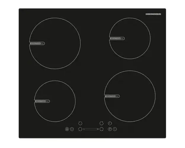 Plita incorporabila Heinner HBHI-V594BSC, Inductie, 4 zone de gatit, Touch control, Boost 4 zone, 60 cm, Sticla neagra