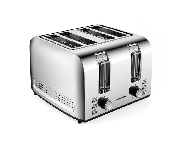 Prajitor de paine Heinner HTP-4S1500SS , 1500w, capacitate 4 felii, 7 niveluri de rumenire, Gri
