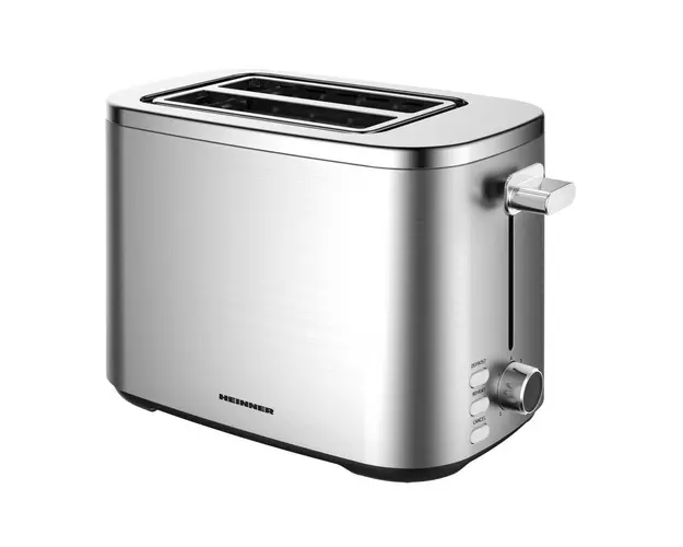 Prajitor de paine Heinner sparkle toast HTP-800SS , 800w, capacitate 2 felii, 7 niveluri rumenire, indicator led luminos, Gri
