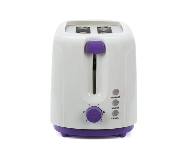 Prajitor de paine Heinner TP-750UV, 750W, 6 nivele de rumenire, 3 functii, control variabil al temperaturii, oprire automata, violet