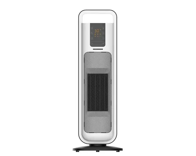 Radiator ceramic Heinner HCH-L2000WH, 2000 W, Display LED, Control touch, Telecomanda, Functie Anti-Inghet, Functie ECO, Functie oscilare, Alb/Negru