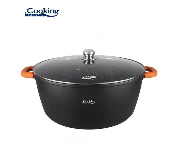Semiola aluminiu + capac 44x19 cm, 23L, Inductie, DARK LINE