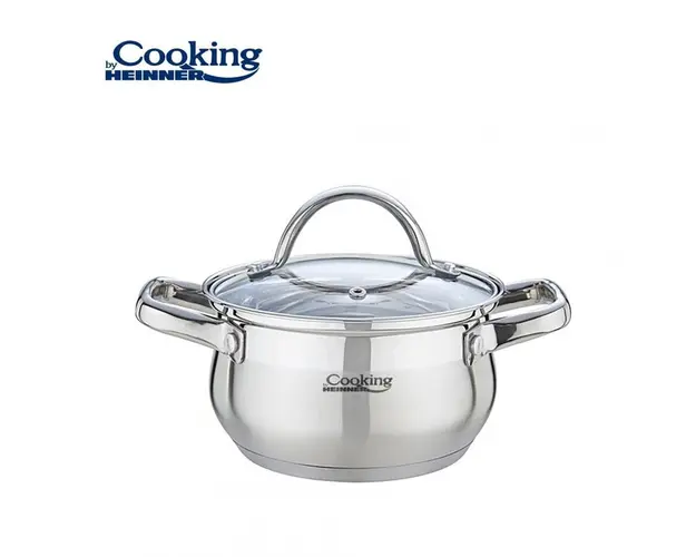 Semiola inox + capac 18 x 10.5 cm, 2.6 L, Baza inductie, AMIRA