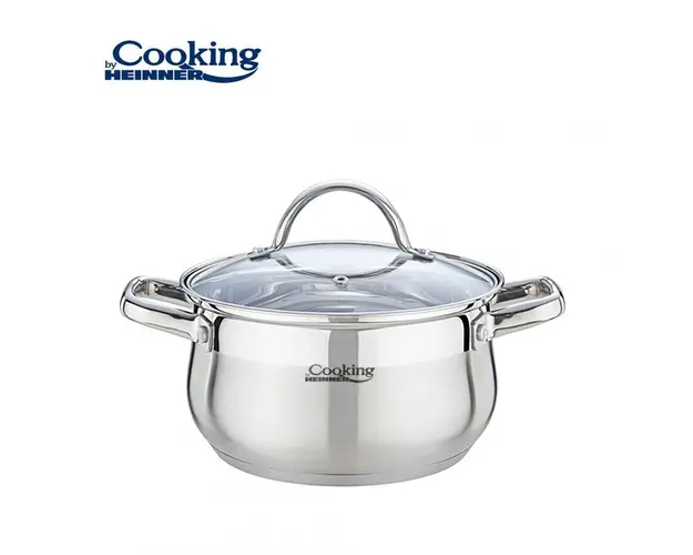 Semiola inox + capac, 22 x 12.5 CM, 4.7 L, Baza inductie, AMIRA