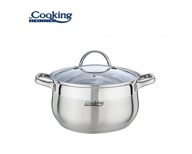 Semiola inox + capac 24x13.5 cm, 6.1 L, Baza inductie, AMIRA