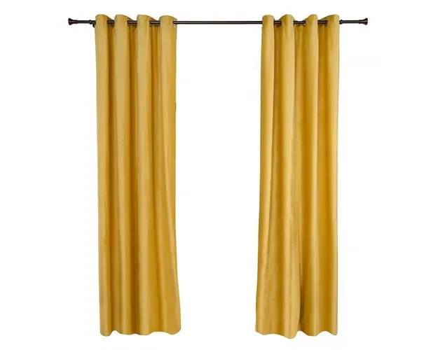 Set 2 draperii catifea 140x270 cm - Galben