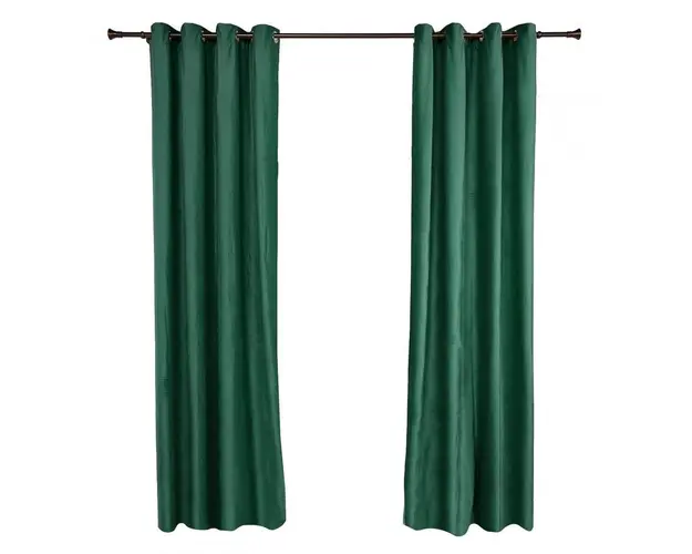 Set de 2 draperii din catifea 140x270 cm, Verde