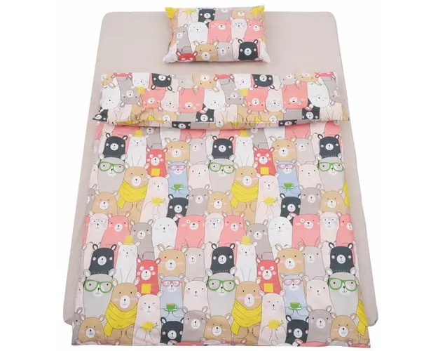 Set de pat single Bumbac animals