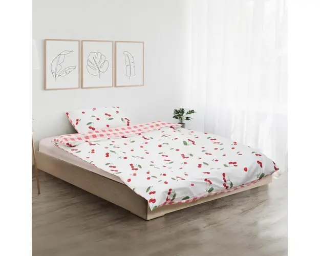 Set de pat single bumbac Cherry