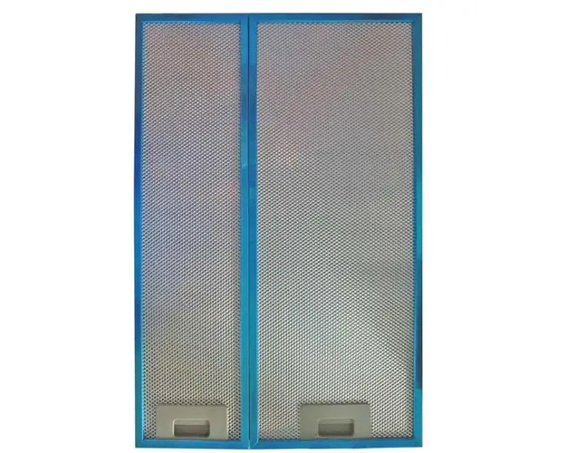 Set filtre aluminiu hota telescopica Heinner AF-440GBK, compatibil cu modelele HTCH-440GBK si HTCH-440FS, 2 buc/set