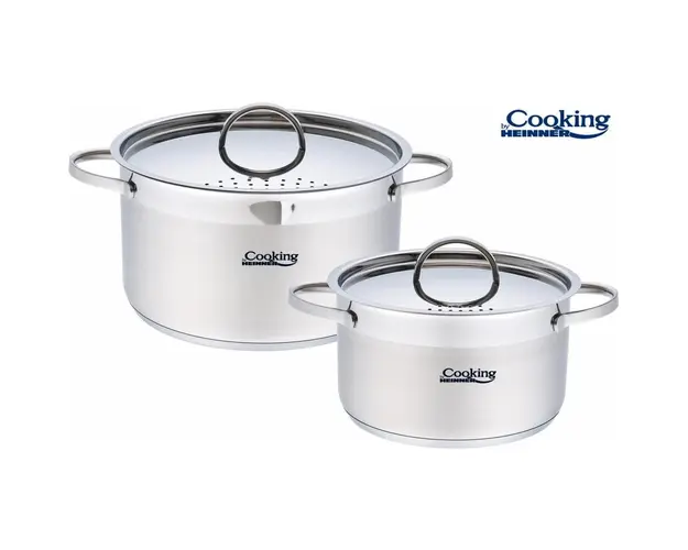 Set gatit din inox, 4 Piese, Baza Inductie, ALEIDA