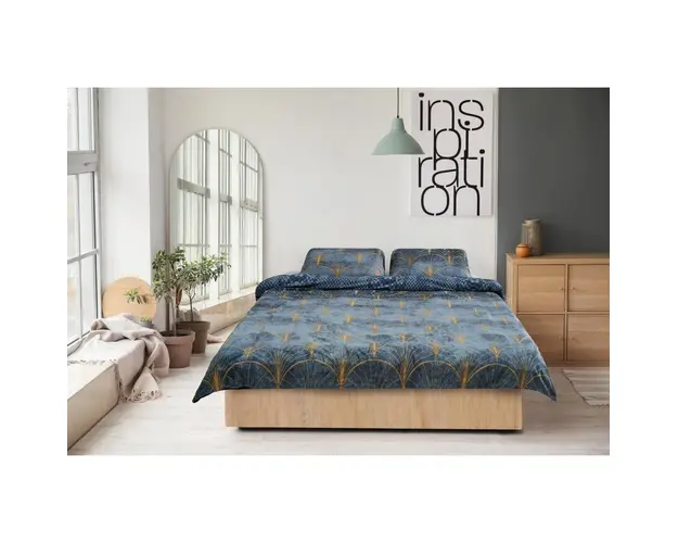 Set de pat catifea printata King Size AXI