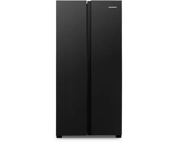 Side by side Heinner HSBS-441NFBKF+, 441l, Full No Frost, Compresor Inverter, Clasa F, H 178 cm, Negru