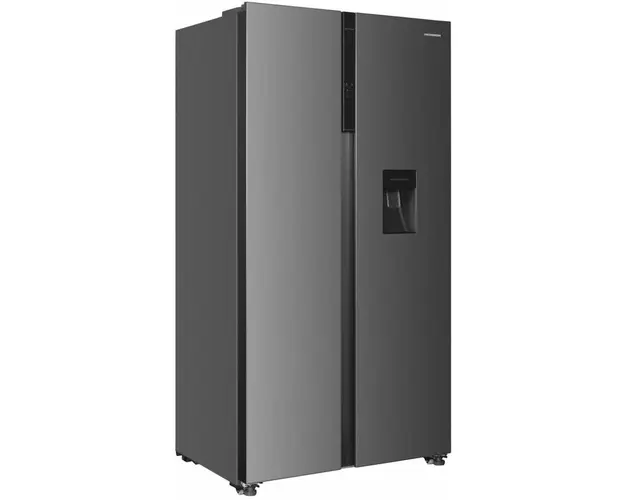 Side by side Heinner HSBS-HM529NFXWDE++, 529L, clasa E, Full No frost, Compresor Dual Inverter, Dozator apa, aspect inox