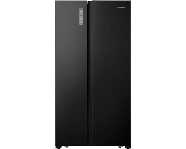 Side by side Heinner HSBS-HS519NFBKE++, 519 l, Full No Frost, Clasa E, Display touch, Alarma usa deschisa, H 1786 cm, Negru