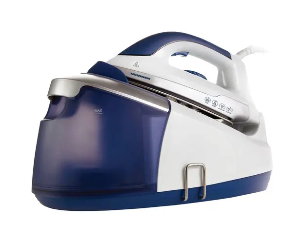 Statie de calcat Heinner HIS-D2403BL, 2400 W, 3.5 bar, 1.2 L, 100g/min, temperatura ajustabila, Alb/Albastru