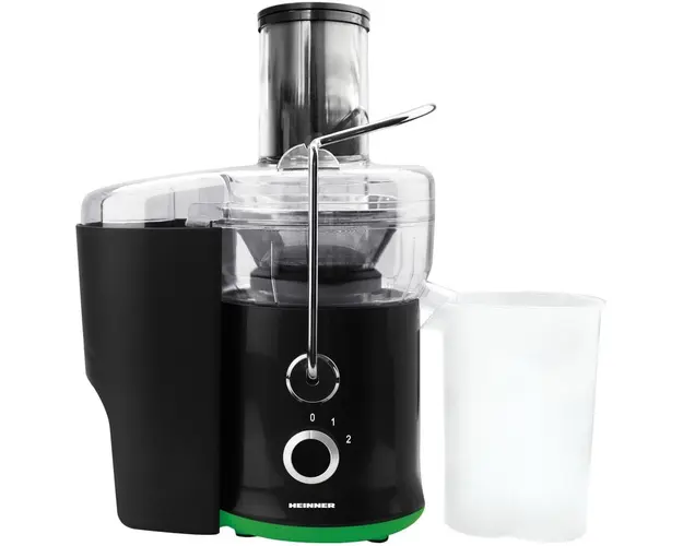 Storcator de fructe si legume Heinner HSF-600BK, 600 W, Recipient suc si pulpa