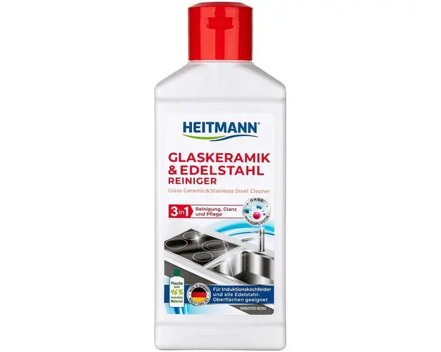 Solutie pentru curatat plite ceramice si inox, Heitmann, 250 ml