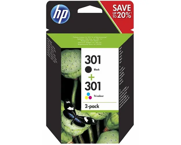Pachet Cartus HP 301, Black si Tricolor