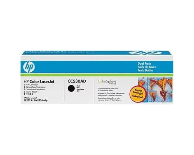 HP CC530AD Toner Cartridge Black Dual Pack