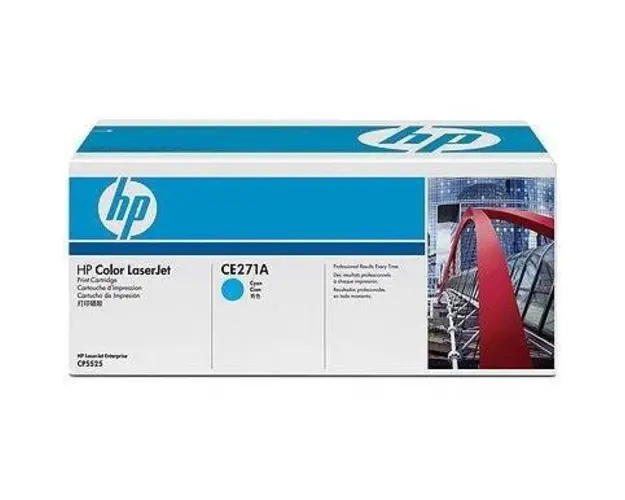 HP CE271A Toner Cartridge Cyan, Works with: HP LaserJet Colour CE271A