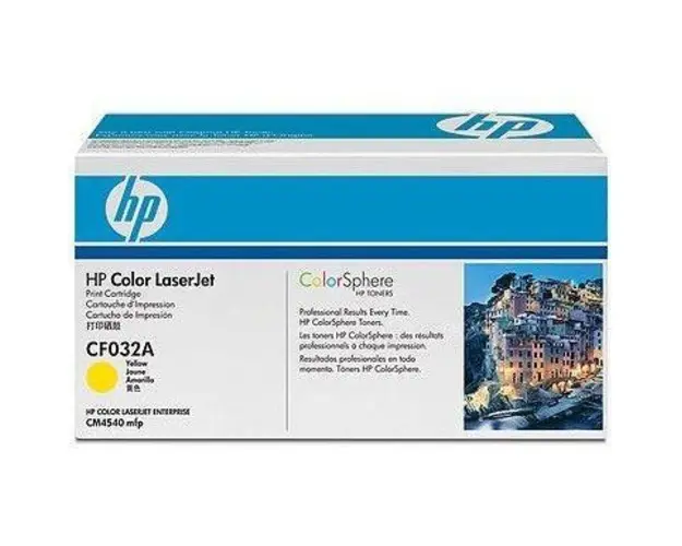 HP CF032A Toner Cartridge Yellow, Works with: HP LaseJet Colour CF032A