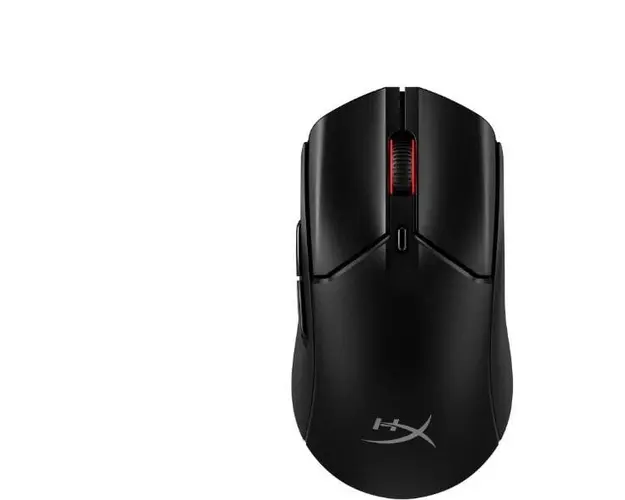 Mouse gaming wireless HyperX Pulsefire Haste 2, 26000 DPI, ultrausor (60g), 2,4GHz/Bluetooth 5,0/cu fir, autonomie pana la 100 de ore, 6 butoane, software NGENUITY, PTFE skates, negru