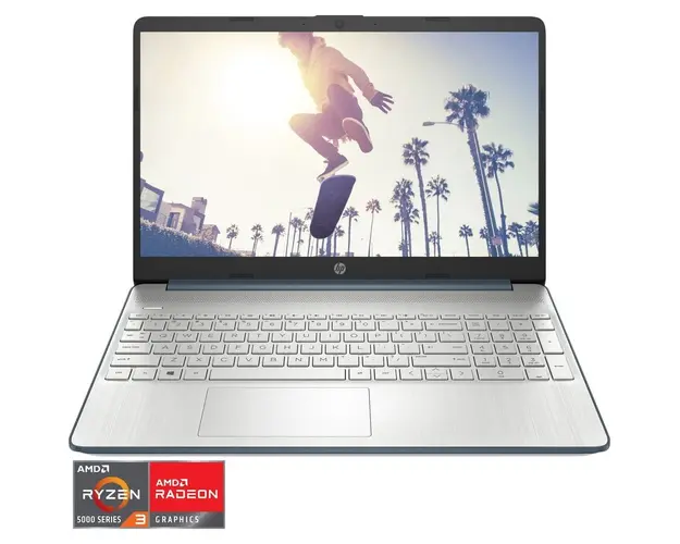Laptop HP 15s-eq2028nq cu procesor AMD Ryzen™ 3 5300U pana la 3.80 GHz, 15.6, Full HD, IPS, 8GB DDR4, 256GB SSD, AMD Radeon™ Graphics, Free DOS, Blue