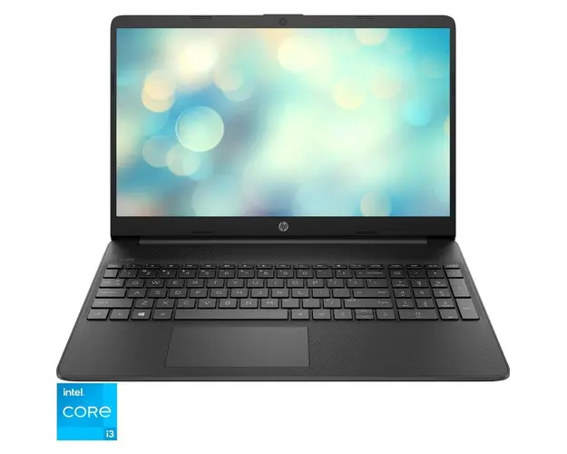Laptop HP 15s-fq5038nq cu procesor Intel® Core™ i3-1215U pana la 4.40 GHz, 15.6 FHD, 8GB, 512GB PCIe SSD, Intel UHD Graphics, FreeDOS, Jet Black