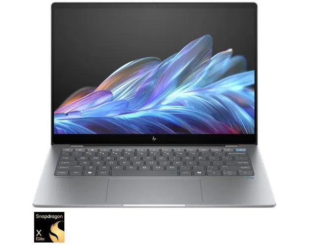 Laptop HP OmniBook X 14-fe0000nn cu procesor Snapdragon® X Elite X1E-78-100 pana la 3.4GHz, 14&#039;&#039;, 2.2K, IPS, Touch, 16GB LPDDR5x, 1TB SSD, Qualcomm® Adreno™, Windows 11 Home, Argintiu