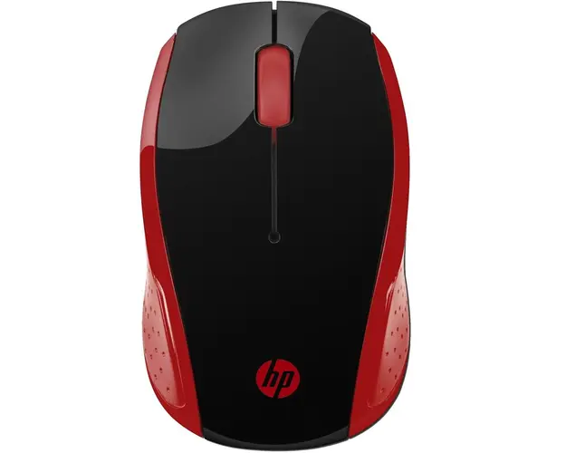 Mouse wireless HP 200, Negru/Rosu