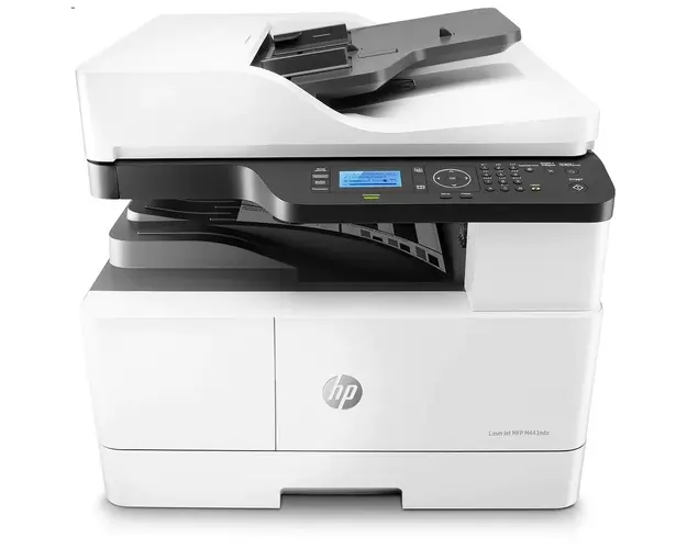 Multifunctionala HP LaserJet M443nda, format A3, laser, monocrom, retea, duplex, alb