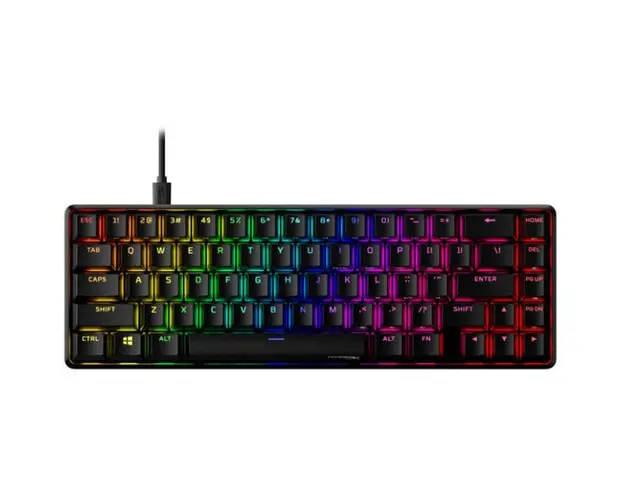Tastatura mecanica HP HyperX Alloy 65 Aqu, Iluminare RGB, Negru