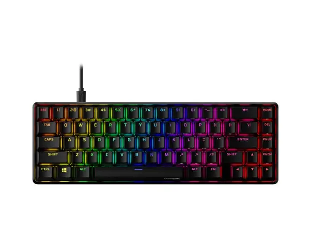 Tastatura mecanica HP HyperX Alloy 65 Red, Iluminare RGB, Negru