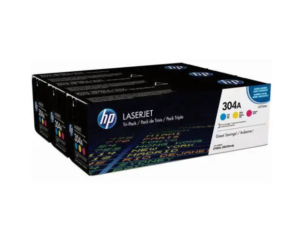 Toner 304A TRI-PACK CYM HP CF372AM