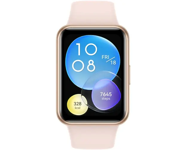 Ceas smartwatch Huawei Watch Fit 2, Silicone Strap, Sakura Pink