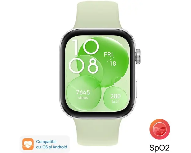 Smartwatch Huawei Watch FIT 3 Green Green Fluoroelastomer Strap