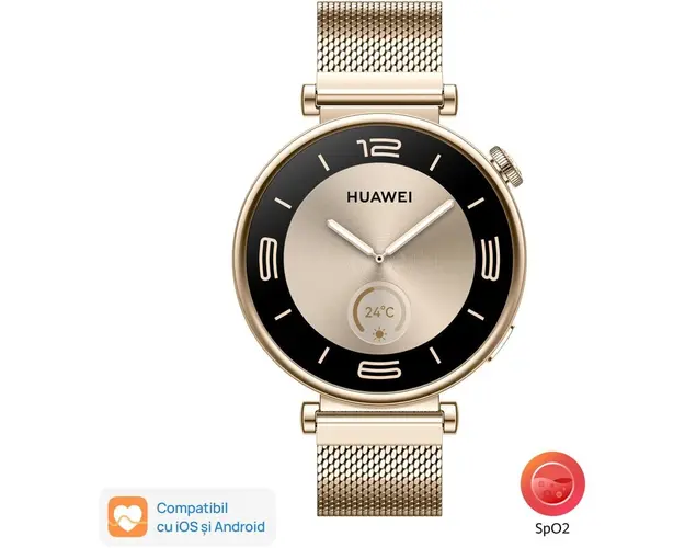 Smartwatch Huawei Watch GT 4, 41mm, Gold Milanese